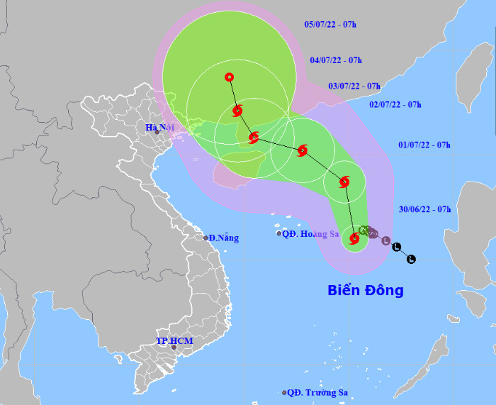 Tin bão trên Biển Đông mới nhất cơn bão số 1 năm 2022