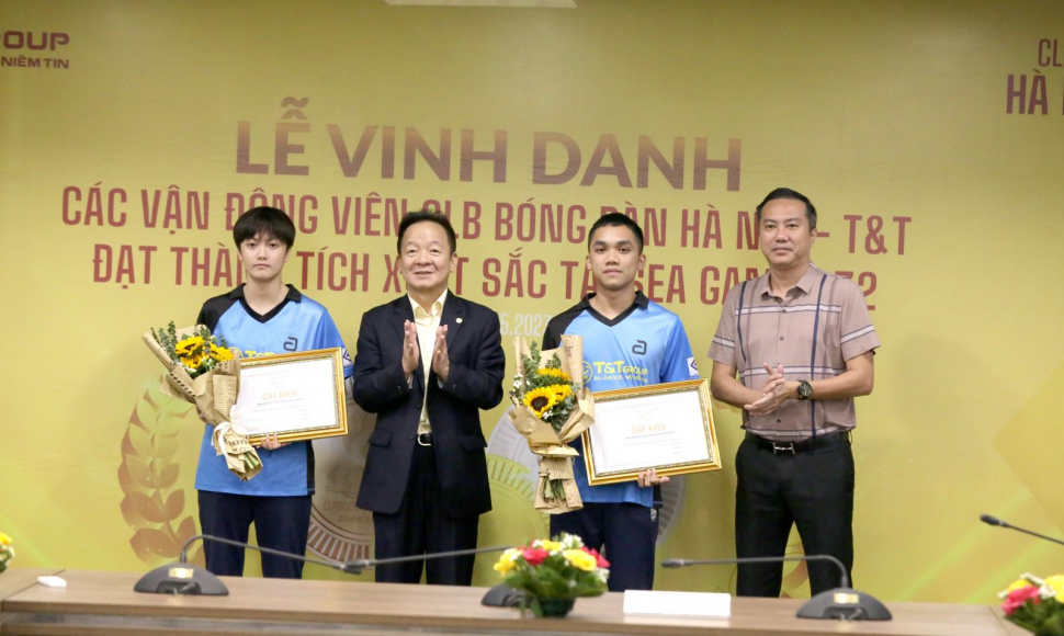 Tập đoàn T&T Group thưởng hơn 1 tỷ đồng cho kỳ tích bóng bàn Việt Nam tại SEA Games 32