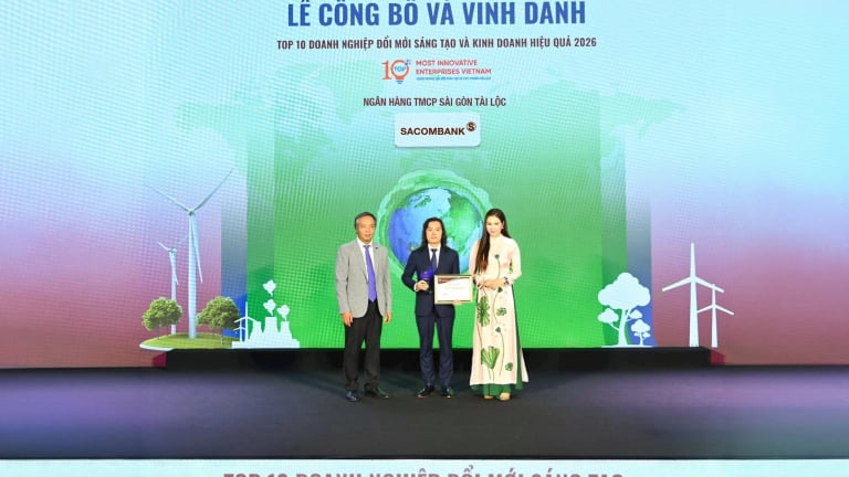 SACOMBANK tiếp tục nằm trong top 10 ngân hàng đổi mới sáng tạo và ESG Việt Nam năm 2026