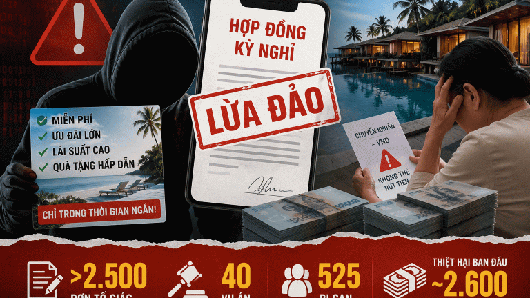 Cảnh báo thủ đoạn lừa đảo hợp đồng kỳ nghỉ: Hơn 2.500 đơn tố giác, thiệt hại ban đầu khoảng 2.600 tỷ đồng