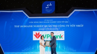 Top 10 Doanh nghiệp Quản trị công ty tốt nhất – Nhóm vốn hóa lớn năm 2024 gọi tên VPBank 