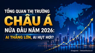 Chứng khoán châu Á nửa đầu năm 2026: Ai thắng lớn, ai hụt hơi?