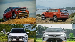 Cạnh tranh SUV 7 chỗ: Hyundai Santa Fe tiếp tục 'vượt mặt' Ford Everest