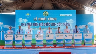 Sóc Trăng khởi công dự án điện gió thứ 4 có tổng mức đầu tư hơn 5.300 tỷ đồng