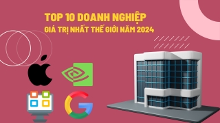 Top 10 DN giá trị nhất thế giới 2024: Apple vững vàng, Nvidia chưa thể 'chiếm ngôi'