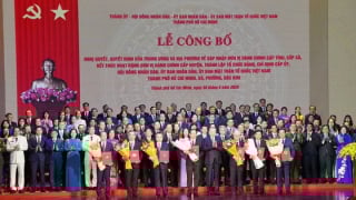 Lễ công bố Nghị quyết, quyết định về sáp nhập tỉnh thành, chỉ định nhân sự