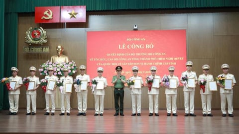 Công bố 34 giám đốc công an tỉnh, thành trên cả nước