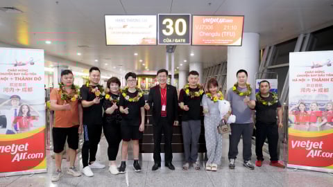 Vietjet mở đường bay mới Hà Nội – Thành Đô