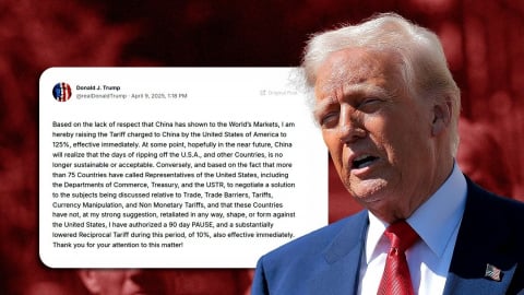 Trong 1 tiếng, TT Trump đưa ra 2 tuyên bố quan trọng về thuế quan