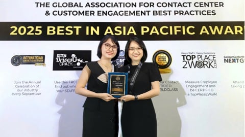 BIDV giành giải thưởng Trung tâm Chăm sóc khách hàng tốt nhất châu Á Thái Bình Dương 