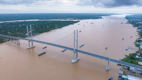 Cầu Rạch Miễu 2 chính thức thông xe, nối đôi bờ Tiền Giang - Bến Tre