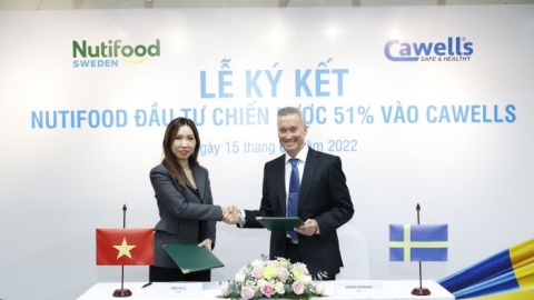 Nutifood hoàn tất thương vụ thâu tóm 51% Công ty Cawells - Thụy Điển