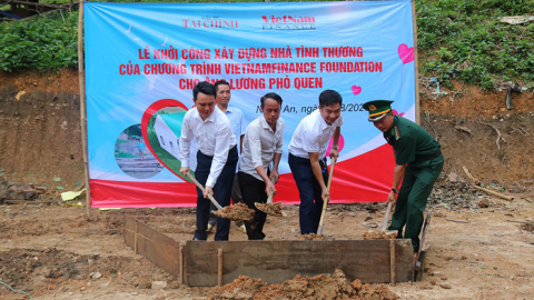 VietnamFinance Foundation khởi công nhà tình thương cho gia đình ông Lương Phò Quen