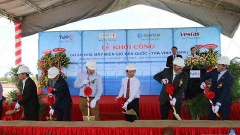 Trà Vinh khởi công nhà máy điện gió hơn 2.400 tỷ đồng, rộng 1.200ha