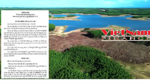Quảng Trị: Chấm dứt dự án du lịch sinh thái nghỉ dưỡng Hồ Ái Tử