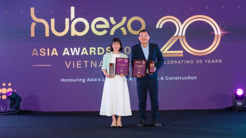 Coteccons lập cú đúp tại Hubexo Asia Awards 2025: Hai năm liên tiếp lọt vào top 10 nhà thầu hàng đầu Việt Nam