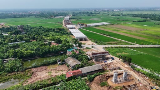 Tiến độ Cầu Vân Phúc vượt Sông Hồng sau gần 1 năm thi công