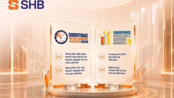 SHB thắng lớn với 4 giải thưởng tại Asian Banking & Finance Awards 2026