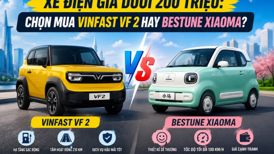 Mua ô tô điện dưới 200 triệu đồng: Chọn VinFast VF 2 hay Bestune Xiaoma?