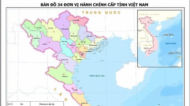 Bản đồ chi tiết 34 tỉnh, thành sau sắp xếp của Việt Nam