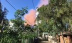 Cột khói màu hồng bất thường ở nhà máy thép Hòa Phát Dung Quất