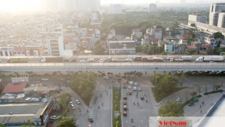 Toàn cảnh khu vực hầm chui 850 tỷ xuyên ngã tư Hoàng Quốc Việt - Phạm Văn Đồng