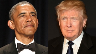 Khác biệt thú vị giữa 2 bức ảnh: Obama 'ga lăng' hơn Donald Trump?
