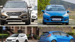 Hyundai Santa Fe thế hệ cũ và Ford Fiesta giảm giá ‘khủng’