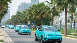 Đoàn xe taxi điện của tỷ phú Phạm Nhật Vượng ùn ùn về Hà Nội