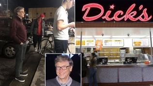 Ảnh tỷ phú Bill Gate xếp hàng mua đồ ăn nhanh gây ‘bão’ mạng xã hội