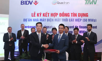 BIDV cấp tín dụng tài trợ dự án Nhà máy điện mặt trời Cát Hiệp