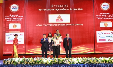Vissan đạt danh hiệu Top 10 Công ty thực phẩm uy tín và Top 500 Doanh nghiệp lợi nhuận tốt nhất Việt Nam