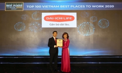 Dai-ichi Life Việt Nam đạt danh hiệu Top 2 nơi làm việc tốt nhất ngành bảo hiểm năm 2020