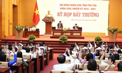 Phú Thọ: Miễn nhiệm 1 Phó chủ tịch HĐND, bầu 2 Phó chủ tịch UBND và HĐND