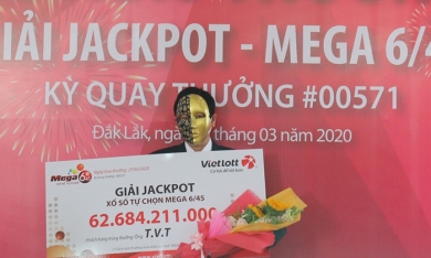 Kết quả Vietlott: Khách hàng Đắk Lắk nhận thưởng hơn 62 tỷ đồng, dành 1 tỷ đồng làm từ thiện