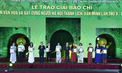 35 tác phẩm đạt giải báo chí về phát triển văn hóa và xây dựng người Hà Nội