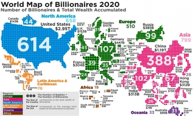 Bản đồ tỷ phú thế giới 2020