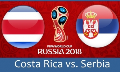 Kết quả tỷ số bóng đá trận Costa Rica vs Serbia: 0-1