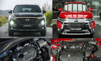 Xe lắp ráp tầm giá 1 tỷ đồng, chọn Mitsubishi Outlander 2020 hay Hyundai Santa Fe 2019?