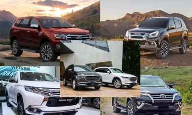 5 mẫu SUV 7 chỗ bán chạy nhất trên thị trường tháng 3/2020
