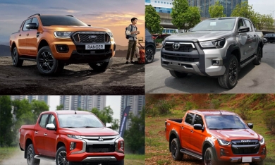 Doanh số xe bán tải: Ford Ranger dẫn đầu, Toyota Hilux ế vì khan hàng
