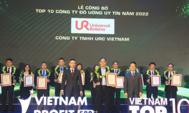 Công ty URC Việt Nam lọt top 5 công ty đồ uống uy tín nhất năm 2022