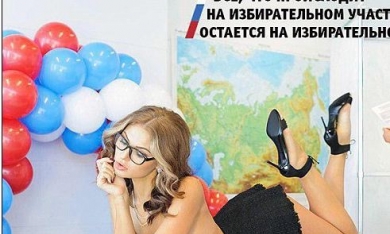 Bầu cử Nga: Người mẫu gợi cảm ‘mời gọi’ cử tri đi bỏ phiếu