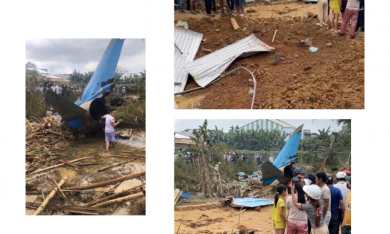 Một máy bay quân sự rơi ở Quảng Nam