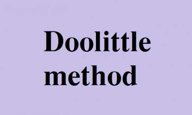 Phương pháp Doolittle là gì?