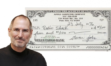Tấm séc được bán với giá hơn 36.000 USD vì có chữ ký của cựu CEO Apple Steve Jobs