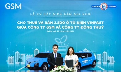 Lado Taxi ký thỏa thuận mua và thuê 2.500 ô tô điện Vinfast từ GSM
