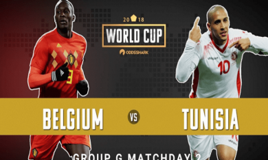 Kết quả tỷ số trận Bỉ với Tunisia (19h, 23/6): 3 bàn thắng trong 18 phút!