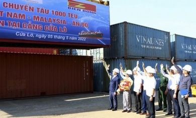 Cảng Nghệ Tĩnh lần đầu tiên đón tàu container quốc tế