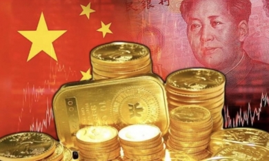 Dự trữ vàng Trung Quốc tăng 17 tháng liên tiếp